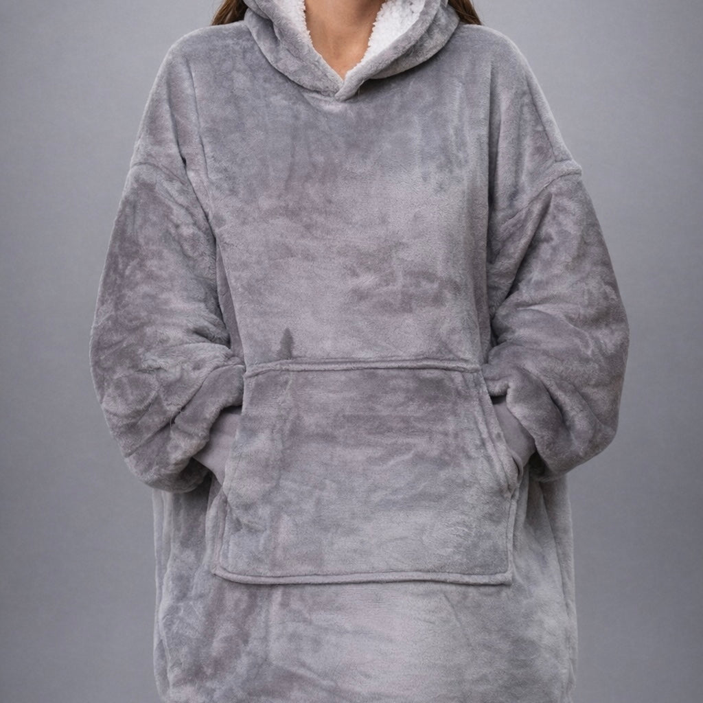 Poncho Polaire à Capuche Le Plaid Cocooning Ultra Doux pour des Soirées Cosy