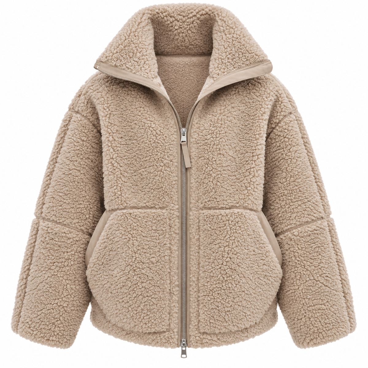 Veste Sherpa Femme Oversize Chaude, Douce & Tendance