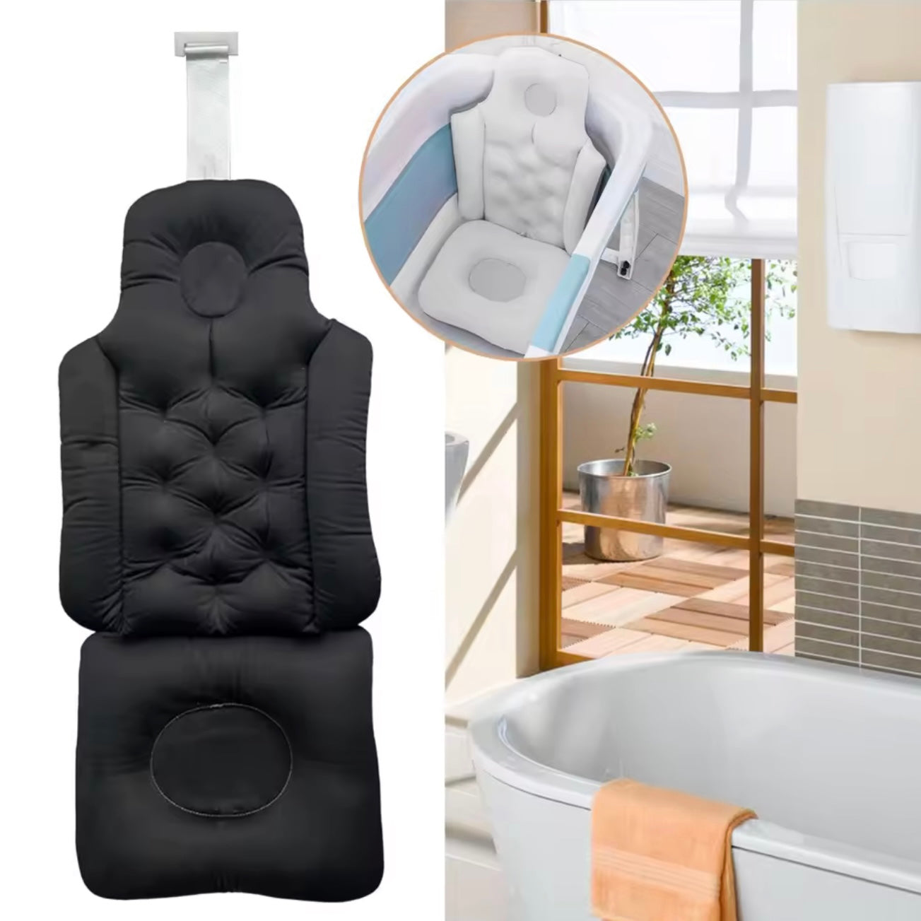 Oreiller de Bain Ergonomique Confort Absolu & Relaxation