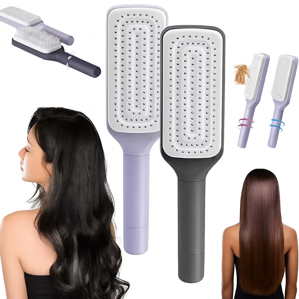 BROSSE À CHEVEUX ROTATIVE AUTONETTOYANTE