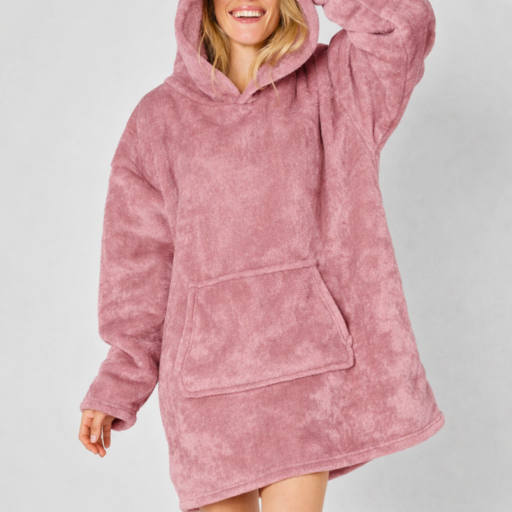 Poncho Polaire à Capuche Le Plaid Cocooning Ultra Doux pour des Soirées Cosy