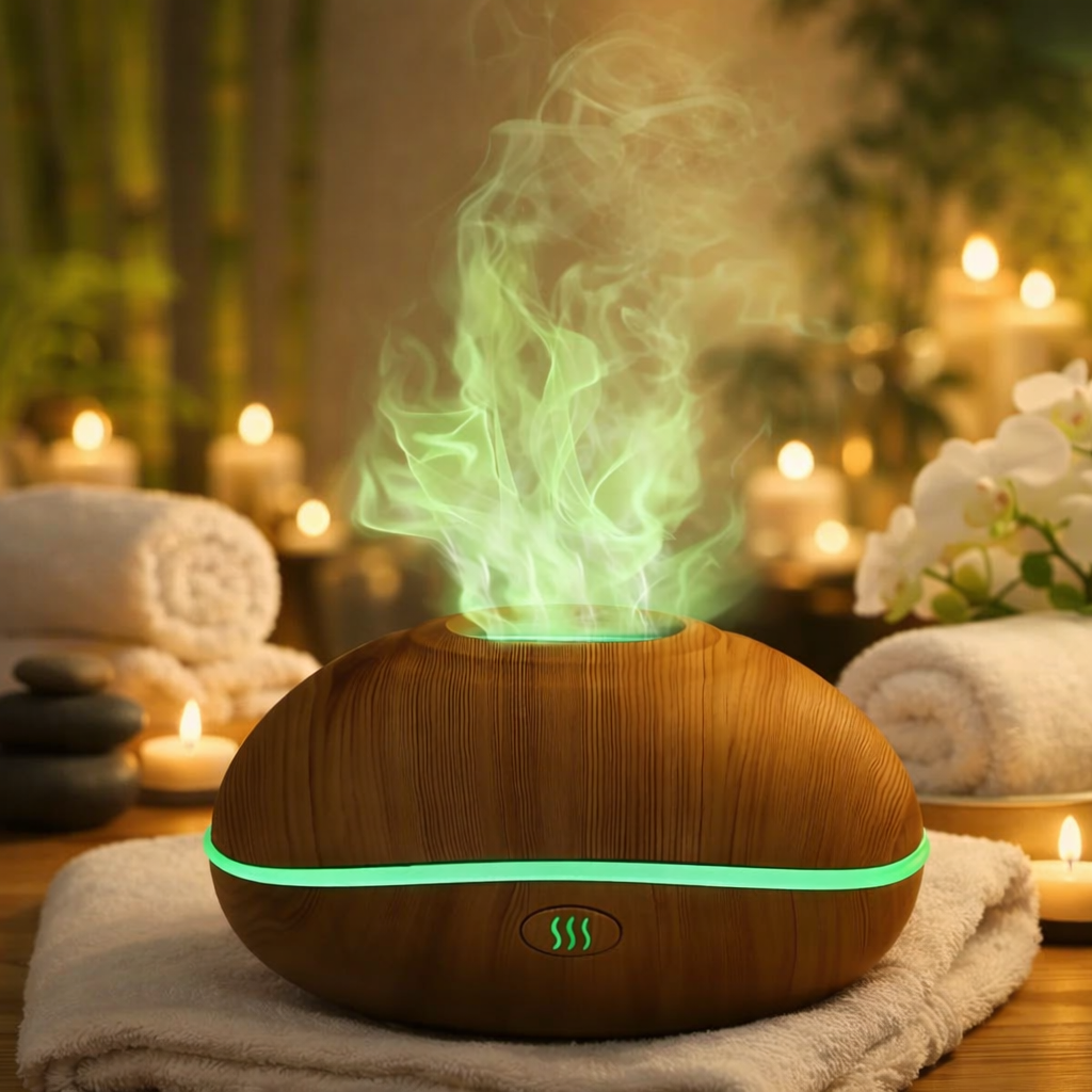 Diffuseur & humidificateur ultrasonique d’huiles essentielles