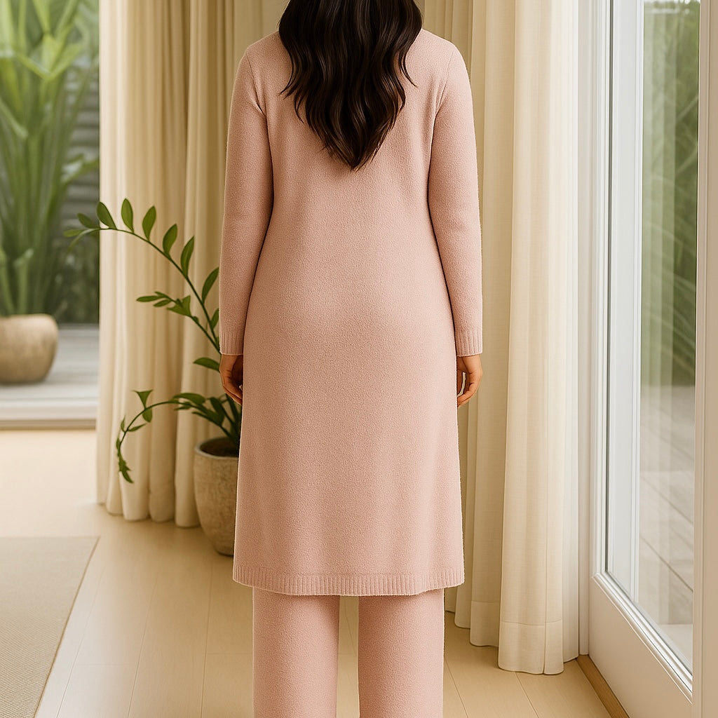 Pyjama hiver chaud et doux ensemble 3 pièces