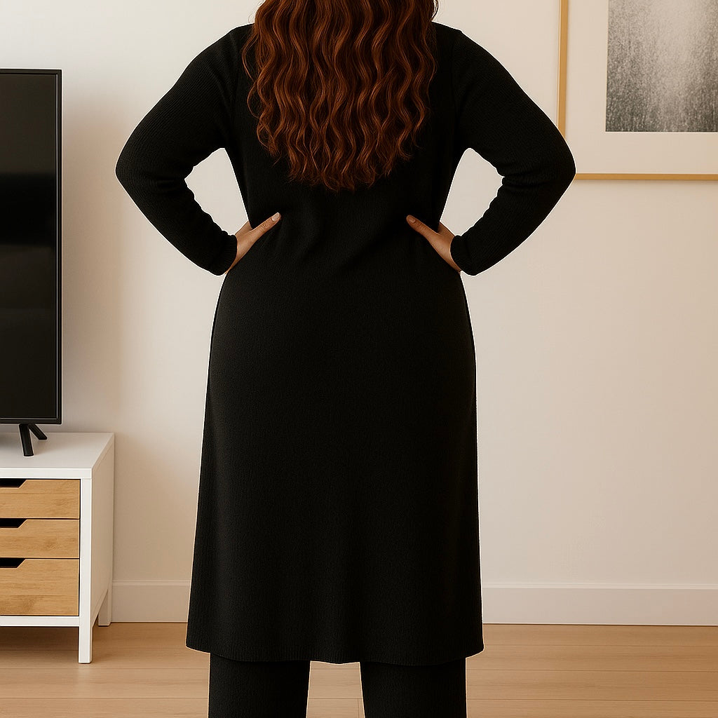 Pyjama hiver chaud et doux ensemble 3 pièces