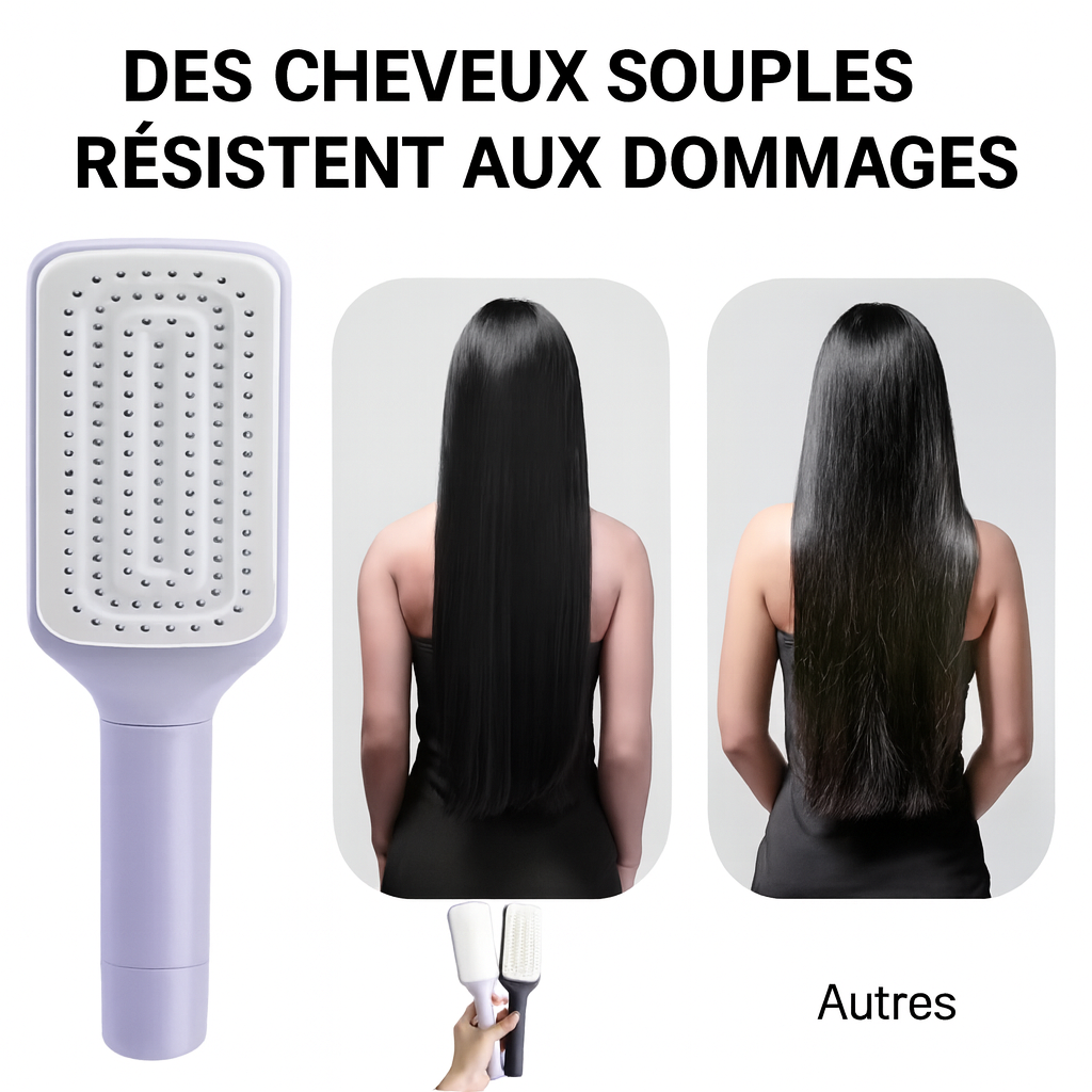 BROSSE À CHEVEUX ROTATIVE AUTONETTOYANTE