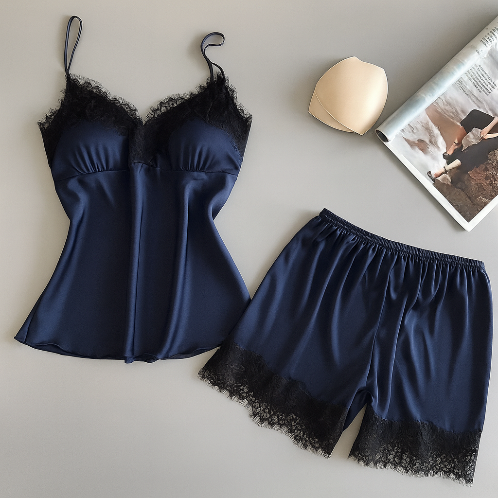 Ensemble de Nuit Dentelle & Pompons Cosy