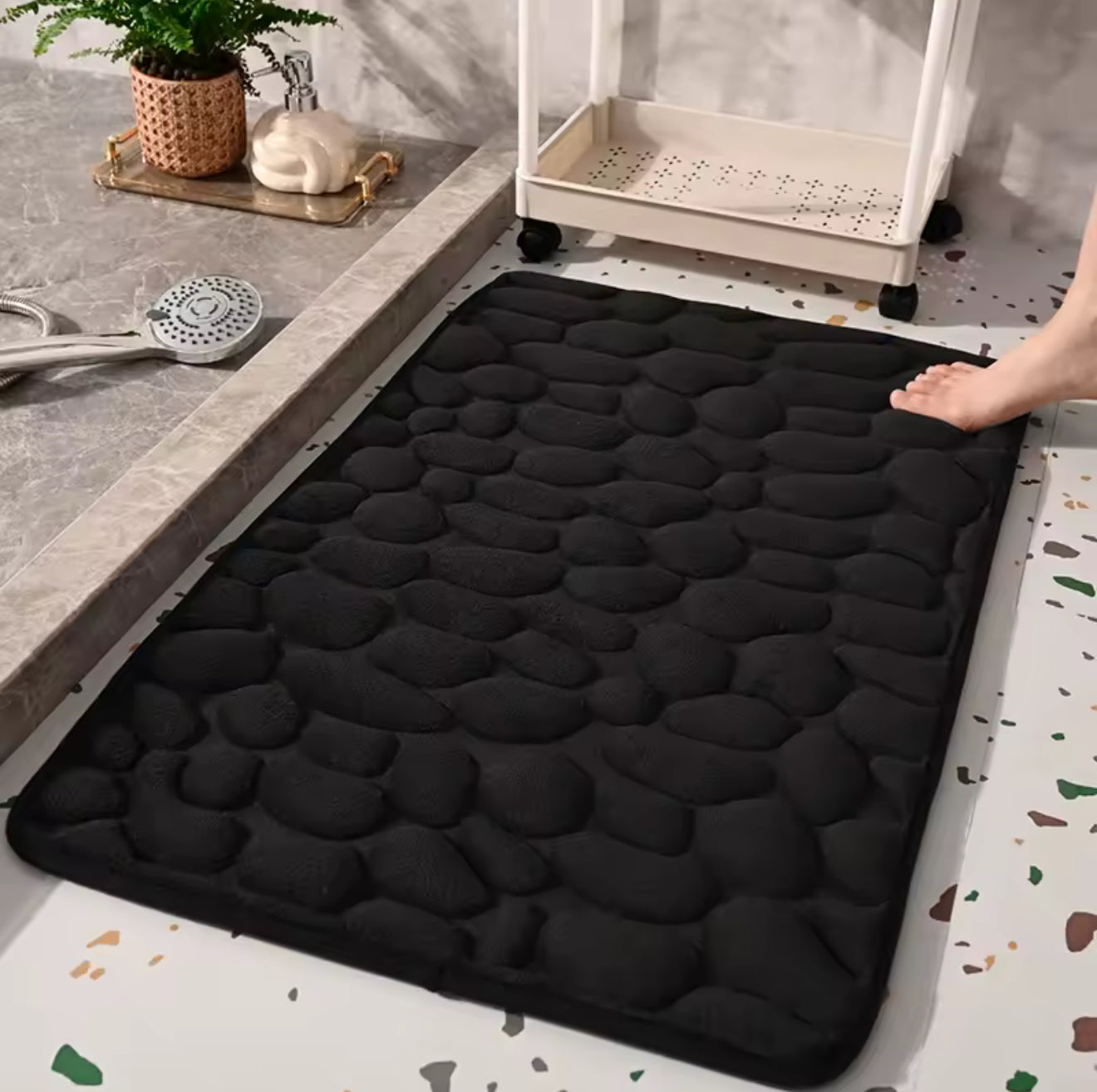Tapis de Bain Galets Ultra-Absorbant