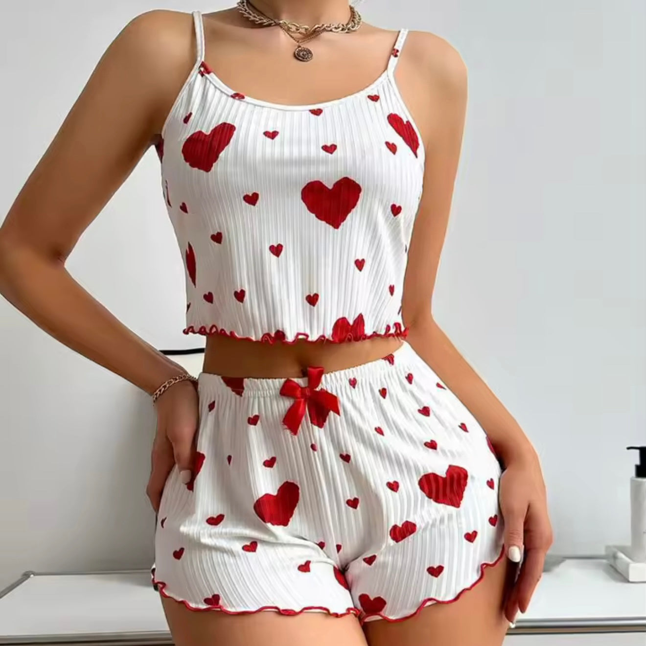 Ensemble Pyjama Cœur Doux, Léger et Ultra Féminin