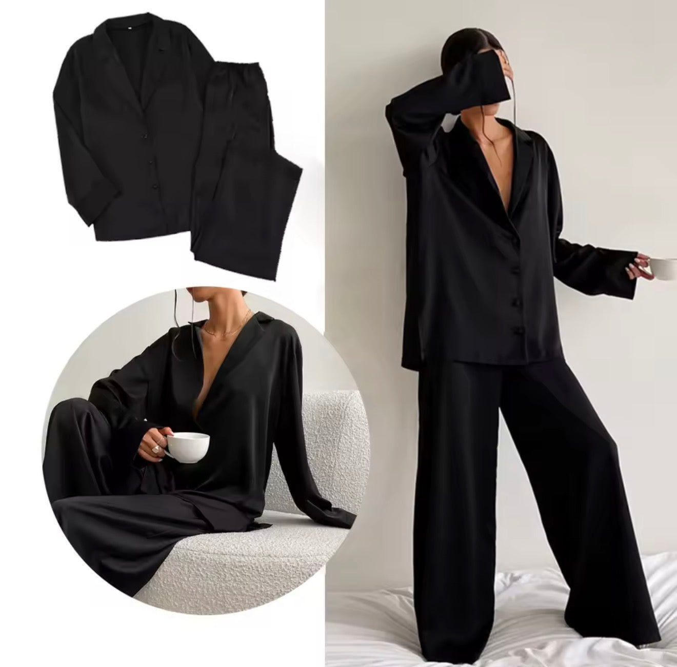 Ensemble Satiné Cocoon L’élégance douce pour vos soirées détente